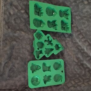Green Silicone Holiday Mold Set